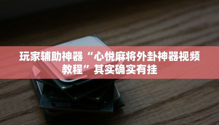 玩家辅助神器“心悦麻将外卦神器视频教程”其实确实有挂