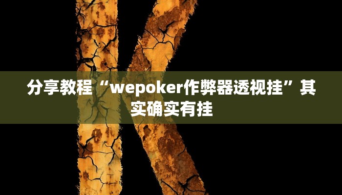 分享教程“wepoker作弊器透视挂”其实确实有挂