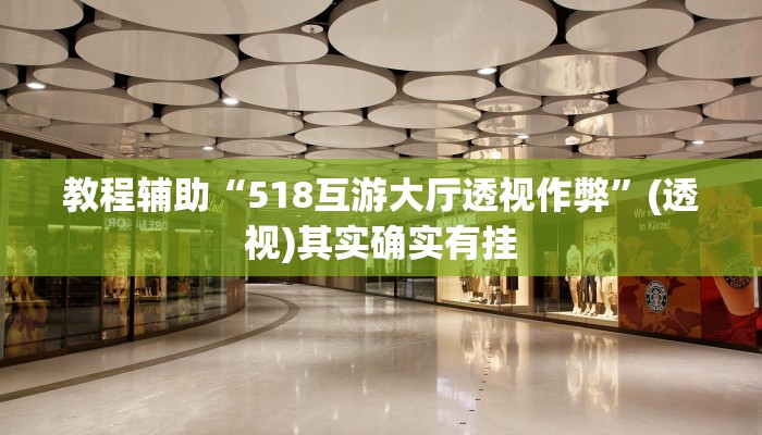 教程辅助“518互游大厅透视作弊”(透视)其实确实有挂