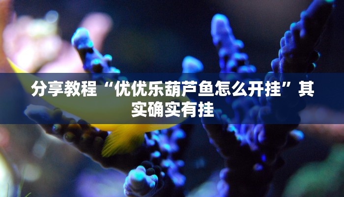 分享教程“优优乐葫芦鱼怎么开挂”其实确实有挂