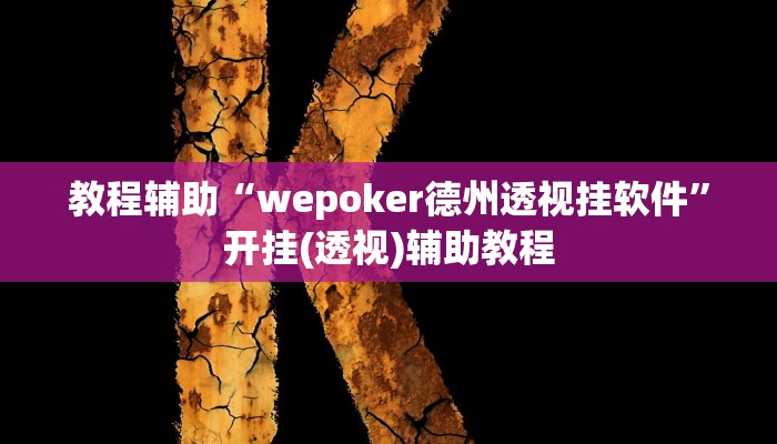 教程辅助“wepoker德州透视挂软件”开挂(透视)辅助教程